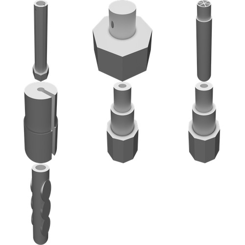 Manico spada laser torcia kit - laser,